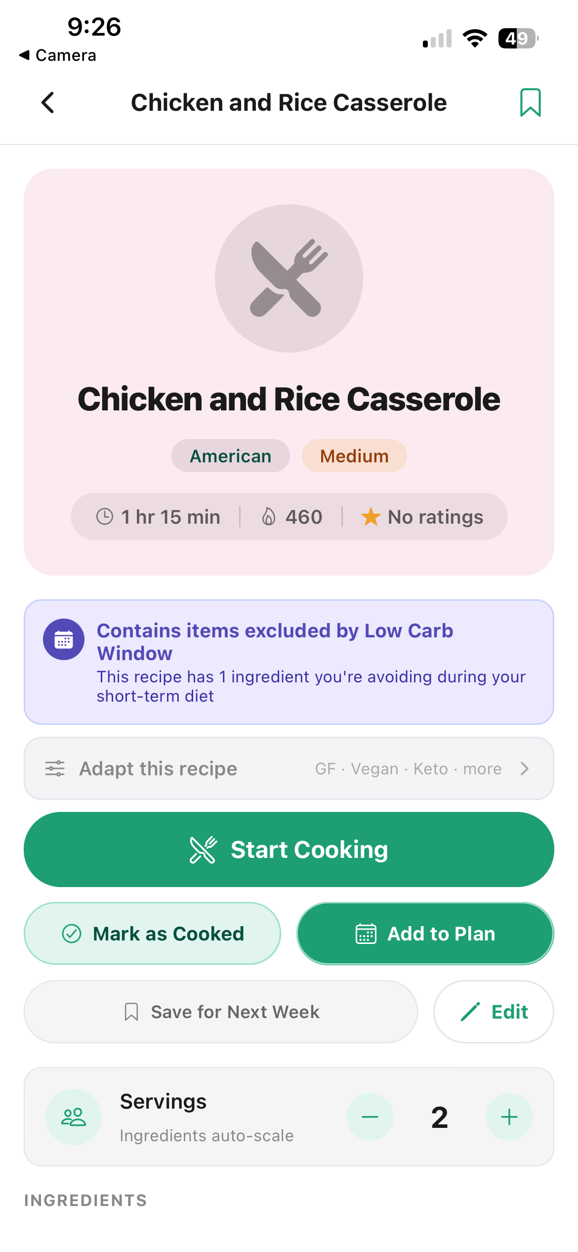 Cook Mode